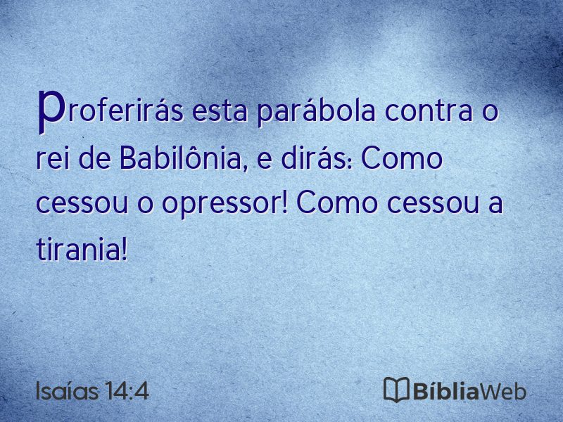 Isaías 14:4 em imagem para compartilhar