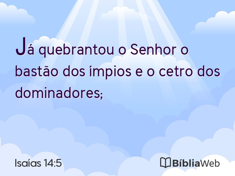 Isaías 14:5 em imagem para compartilhar