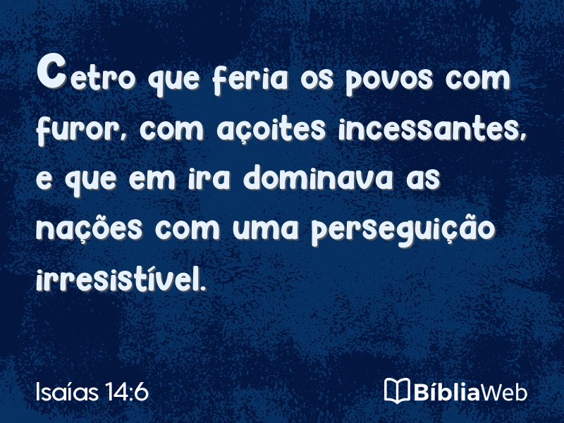 Isaías 14:6 em imagem para compartilhar