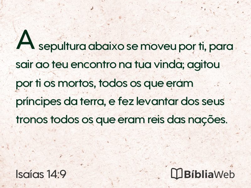Isaías 14:9 em imagem para compartilhar