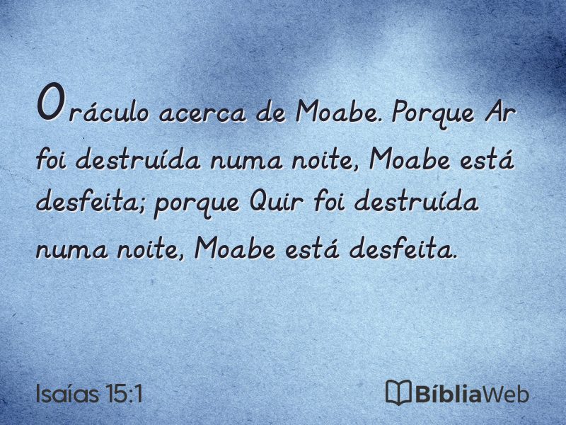 Isaías 15:1 em imagem para compartilhar