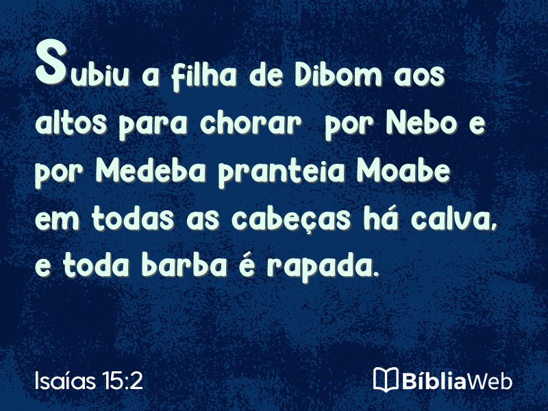 Isaías 15:2 em imagem para compartilhar