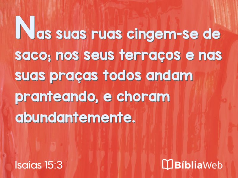 Isaías 15:3 em imagem para compartilhar