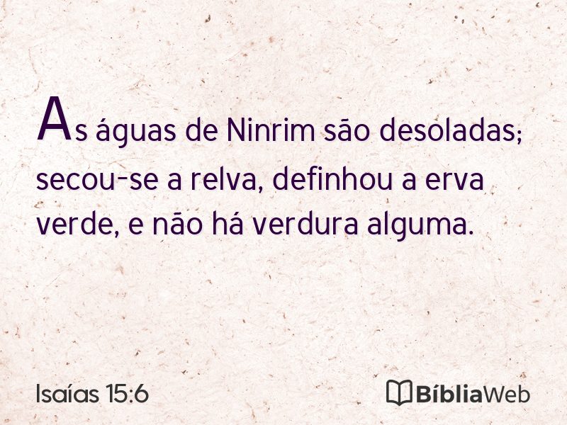 Isaías 15:6 em imagem para compartilhar