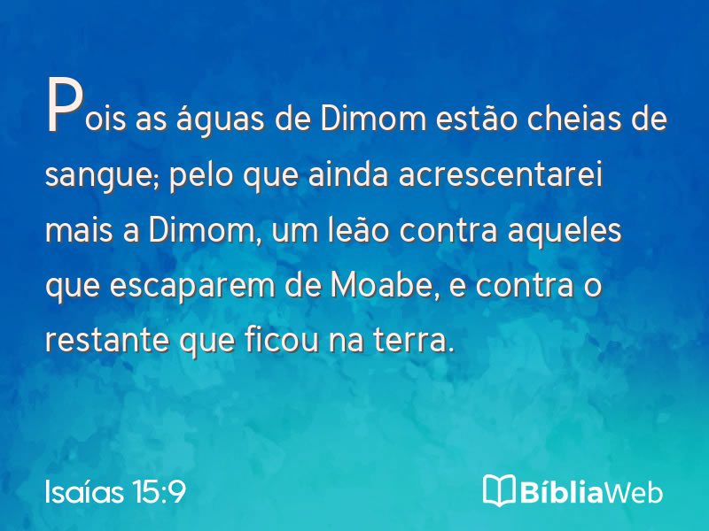 Isaías 15:9 em imagem para compartilhar