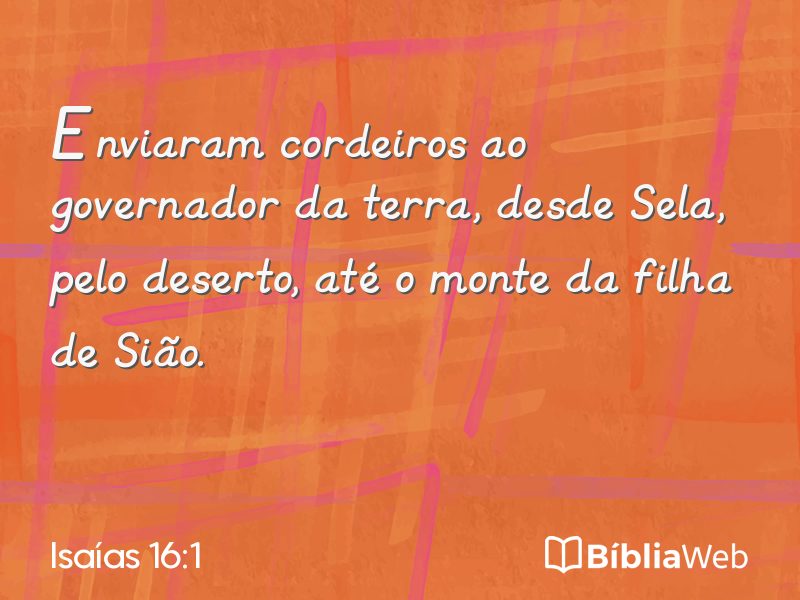 Isaías 16:1 em imagem para compartilhar