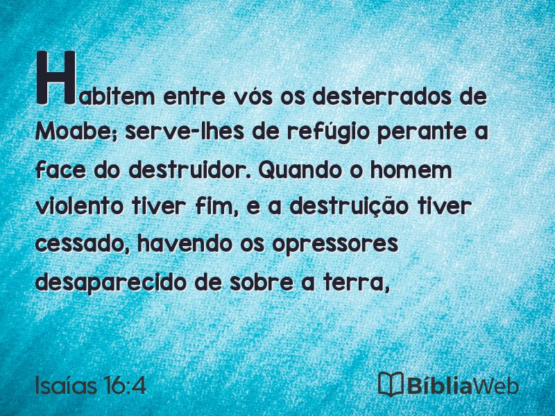 Isaías 16:4 em imagem para compartilhar