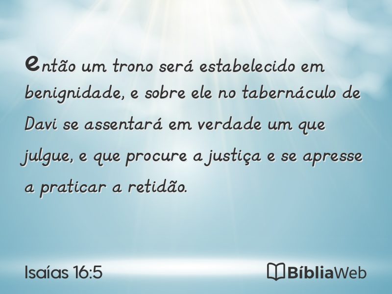 Isaías 16:5 em imagem para compartilhar