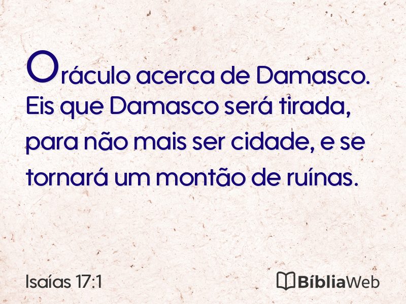 Isaías 17:1 em imagem para compartilhar