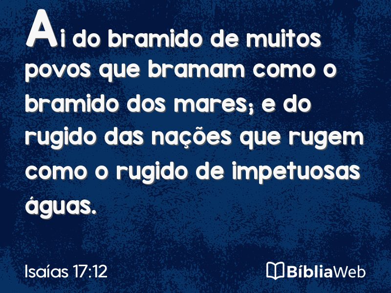 Isaías 17:12 em imagem para compartilhar