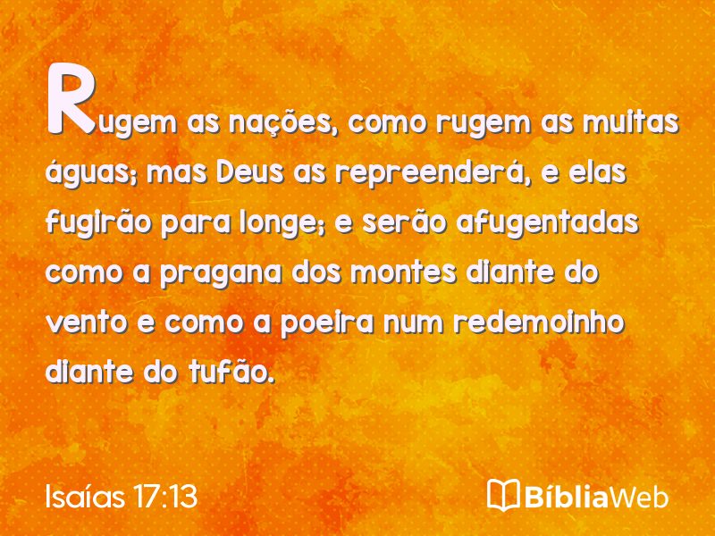 Isaías 17:13 em imagem para compartilhar