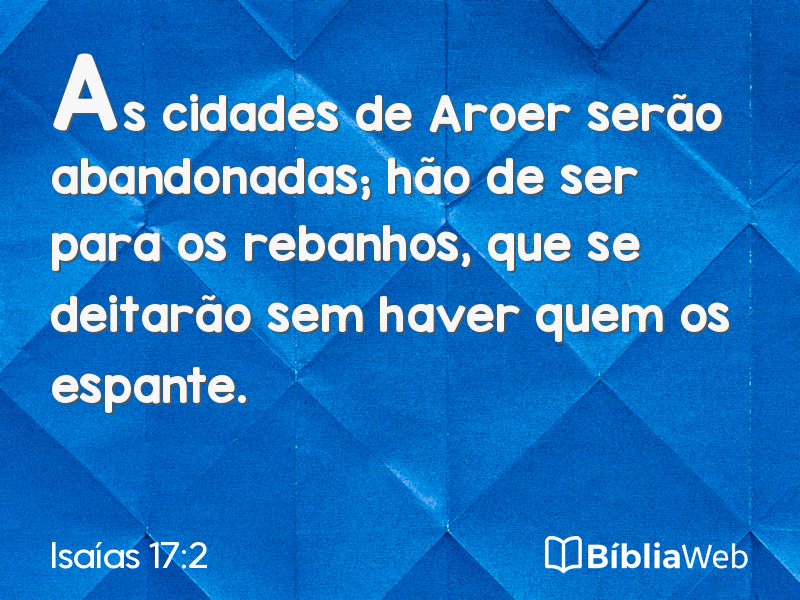 Isaías 17:2 em imagem para compartilhar