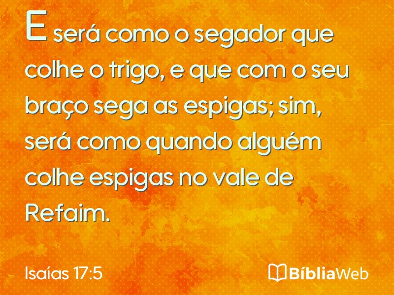 Isaías 17:5 em imagem para compartilhar