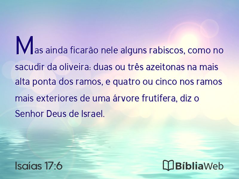 Isaías 17:6 em imagem para compartilhar