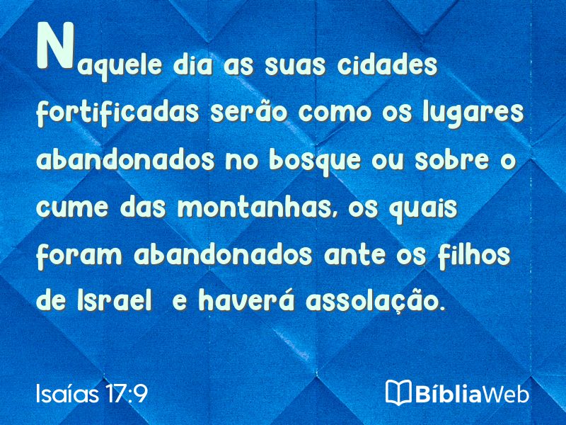 Isaías 17:9 em imagem para compartilhar