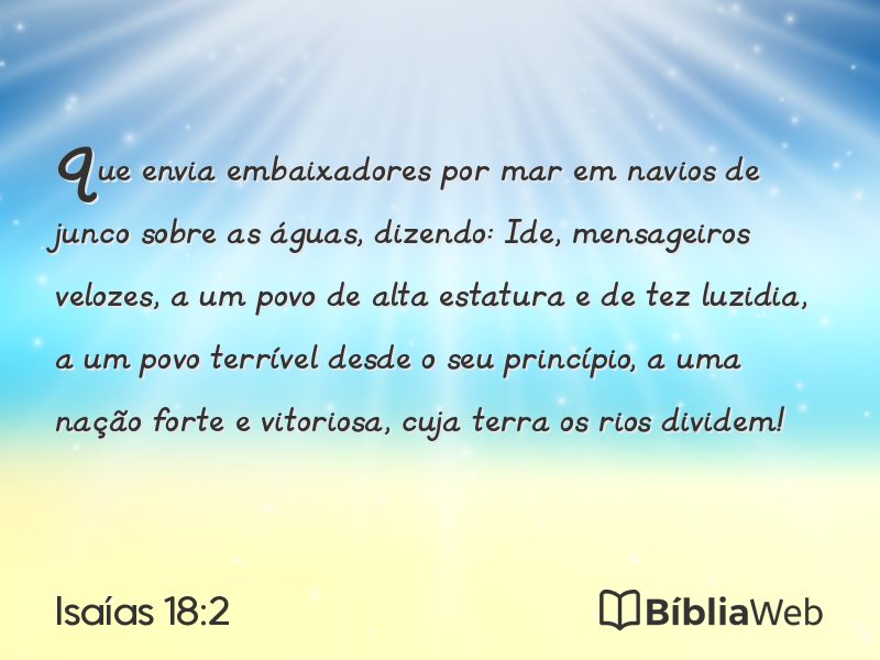 Isaías 18:2 em imagem para compartilhar