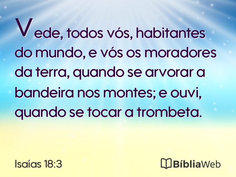 Isaías 18:3 em imagem para compartilhar