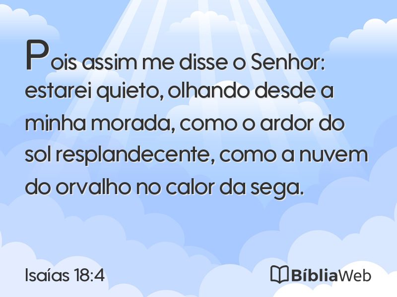 Isaías 18:4 em imagem para compartilhar