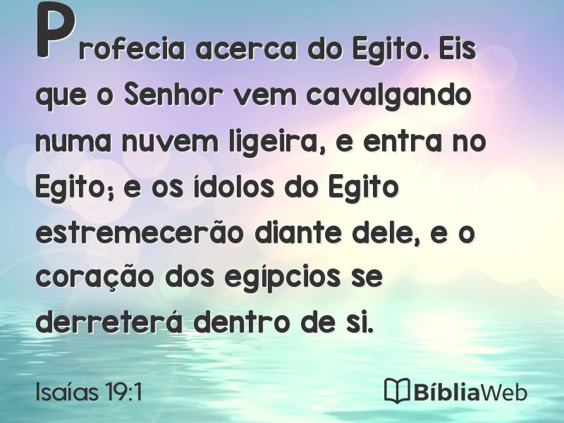 Isaías 19:1 em imagem para compartilhar