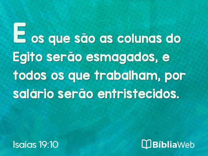 Isaías 19:10 em imagem para compartilhar