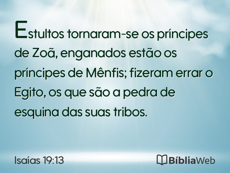 Isaías 19:13 em imagem para compartilhar