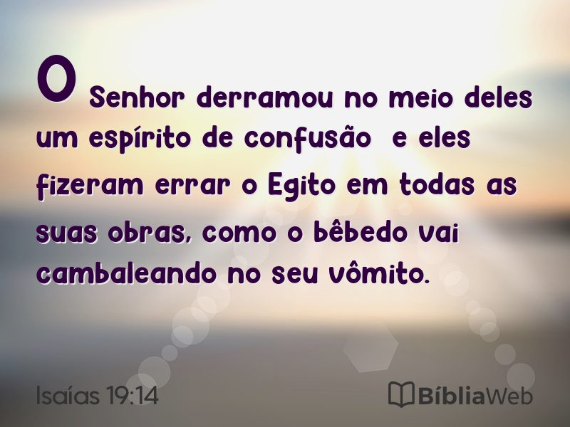 Isaías 19:14 em imagem para compartilhar