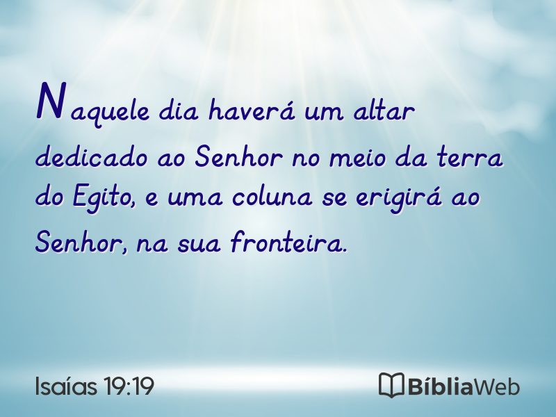 Isaías 19:19 em imagem para compartilhar