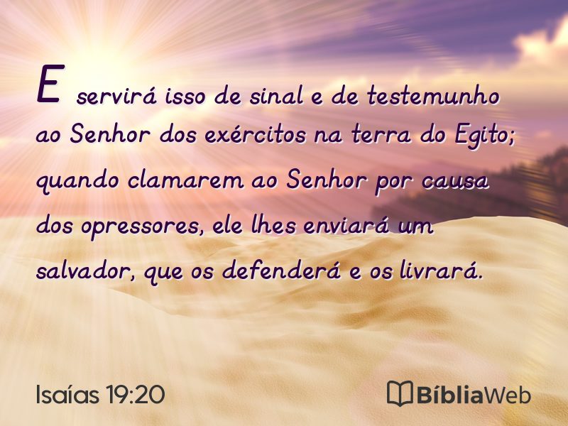Isaías 19:20 em imagem para compartilhar