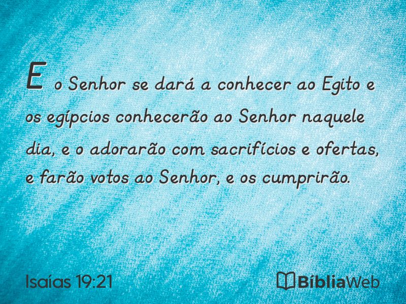 Isaías 19:21 em imagem para compartilhar