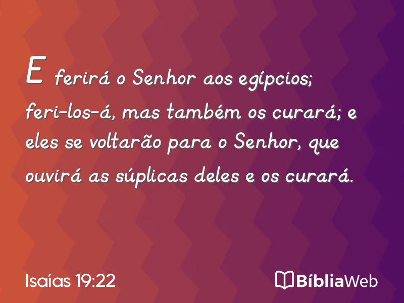 Isaías 19:22 em imagem para compartilhar