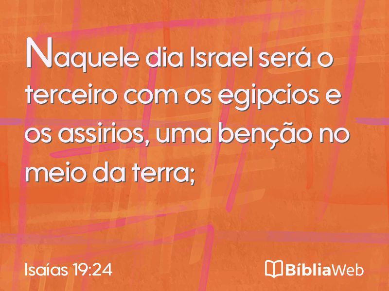 Isaías 19:24 em imagem para compartilhar