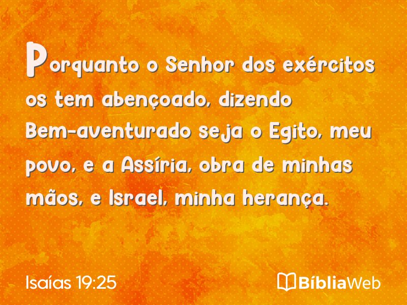 Isaías 19:25 em imagem para compartilhar