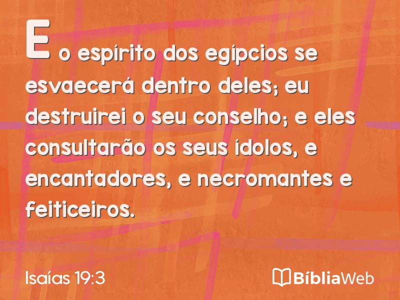 Isaías 19:3 em imagem para compartilhar