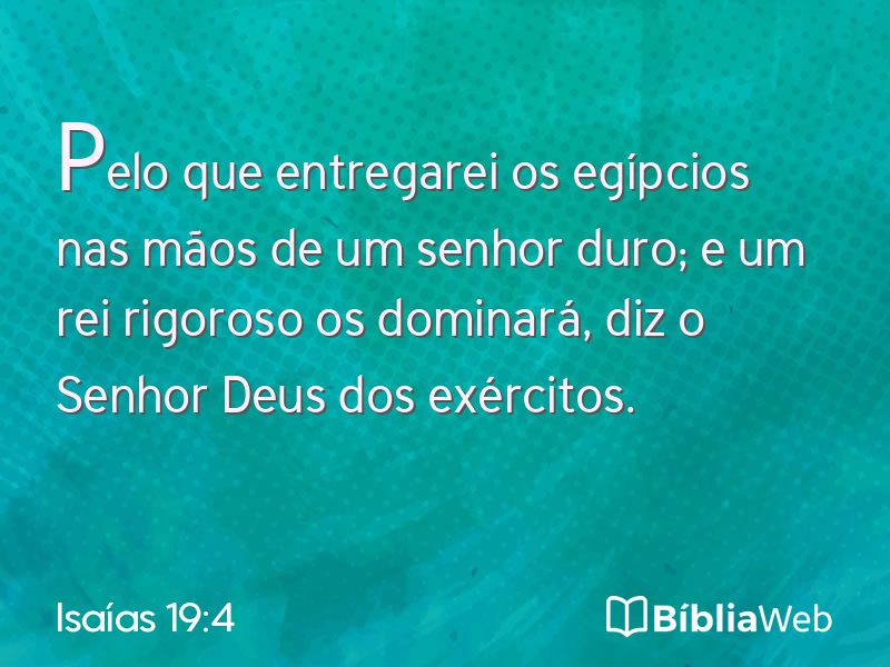 Isaías 19:4 em imagem para compartilhar