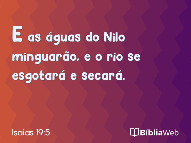 Isaías 19:5 em imagem para compartilhar
