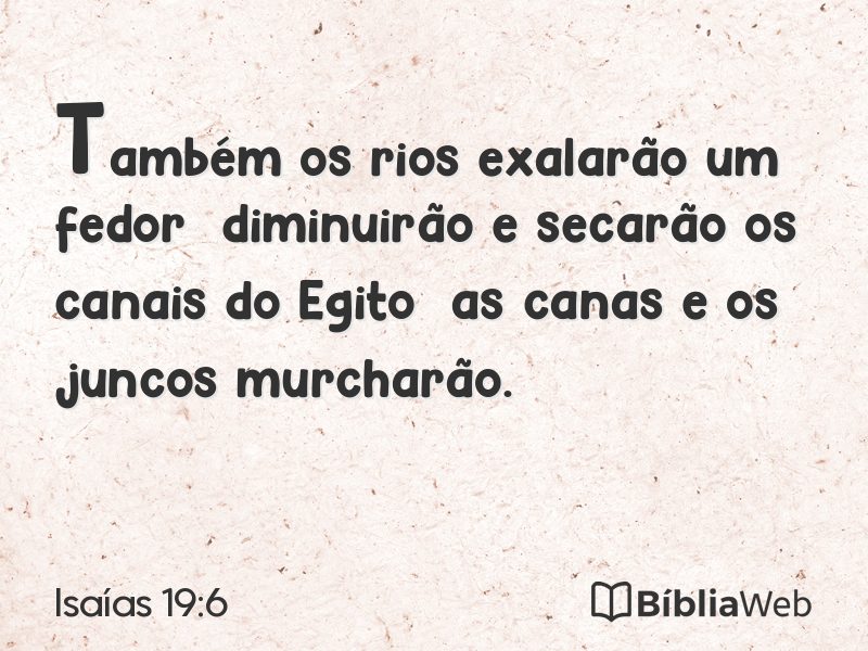 Isaías 19:6 em imagem para compartilhar