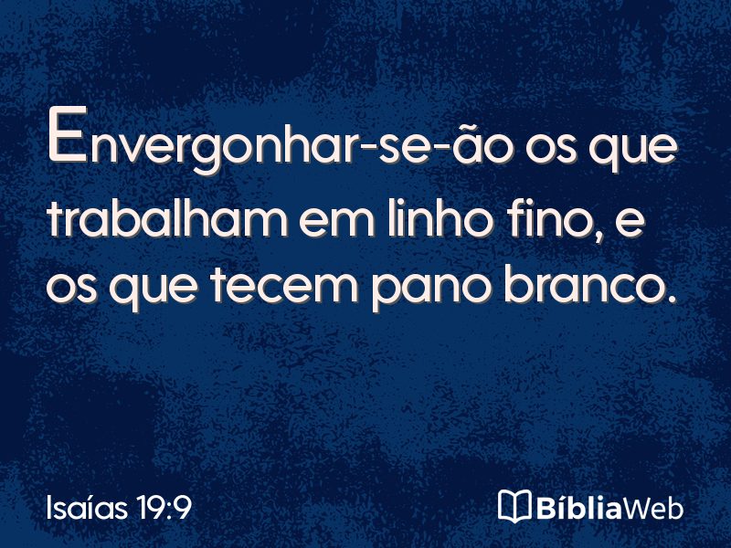 Isaías 19:9 em imagem para compartilhar