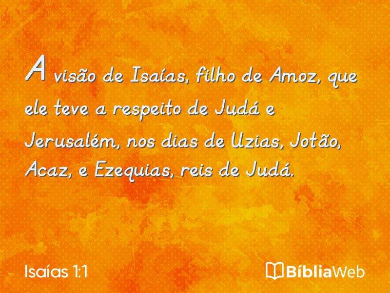 Isaías 1:1 em imagem para compartilhar