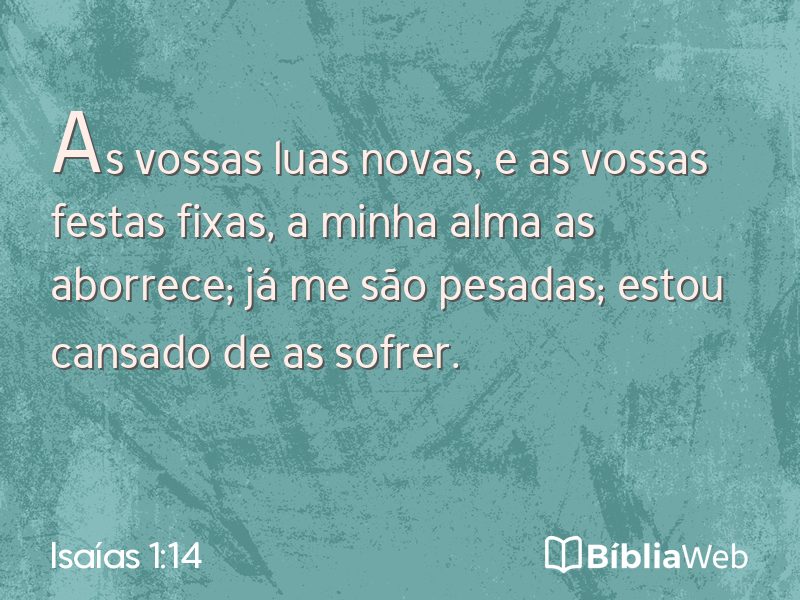 Isaías 1:14 em imagem para compartilhar