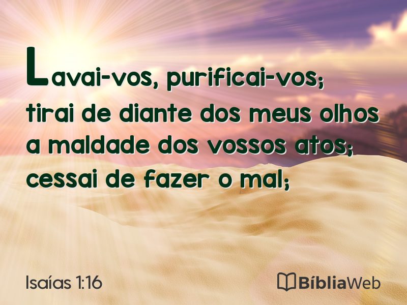 Isaías 1:16 em imagem para compartilhar