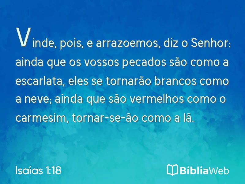Isaías 1:18 em imagem para compartilhar