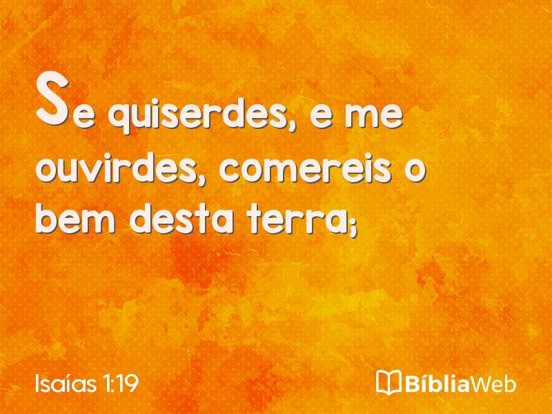 Isaías 1:19 em imagem para compartilhar