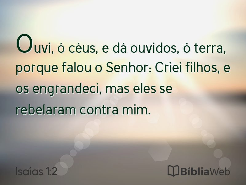 Isaías 1:2 em imagem para compartilhar