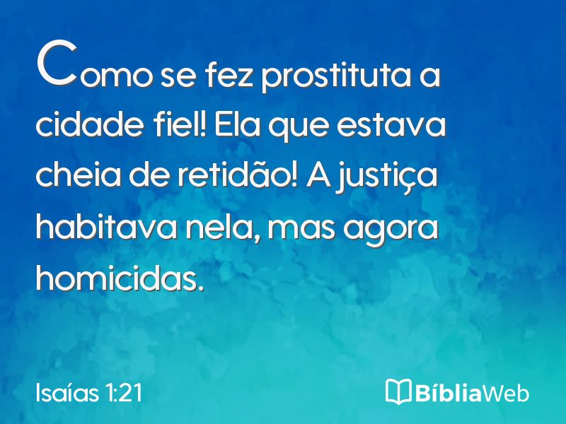 Isaías 1:21 em imagem para compartilhar