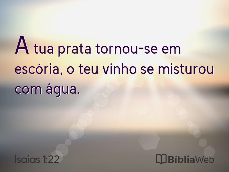 Isaías 1:22 em imagem para compartilhar