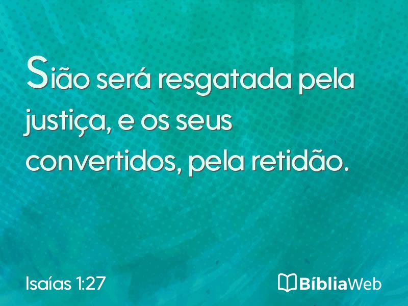 Isaías 1:27 em imagem para compartilhar