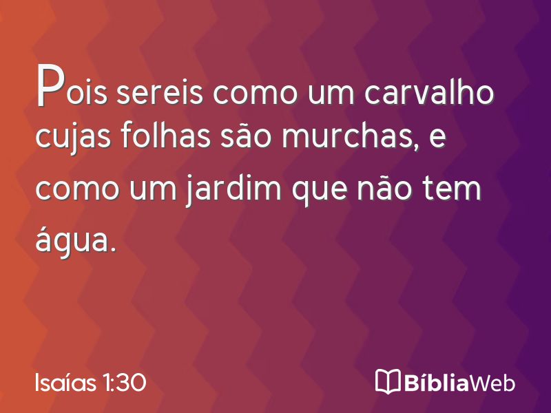 Isaías 1:30 em imagem para compartilhar