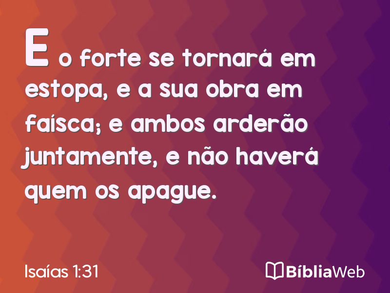 Isaías 1:31 em imagem para compartilhar