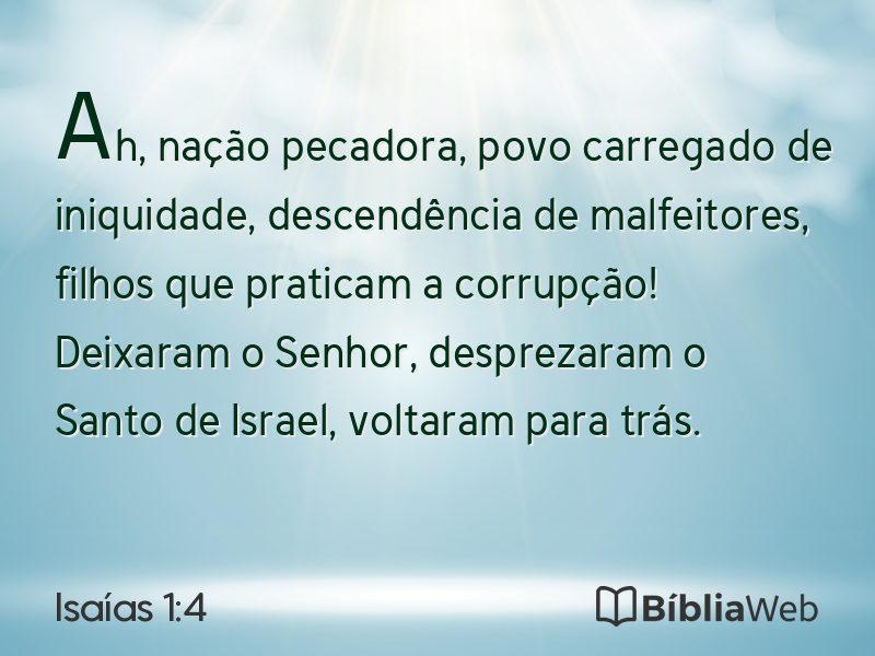 Isaías 1:4 em imagem para compartilhar