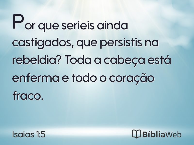 Isaías 1:5 em imagem para compartilhar
